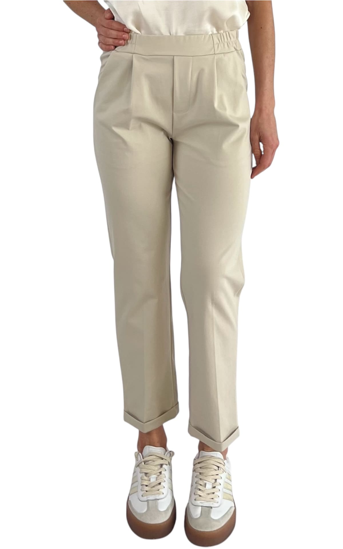 OFF-ON – Pantalone pences – Avorio