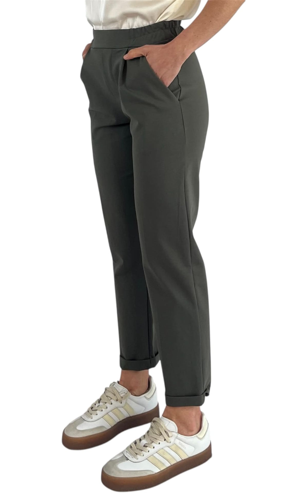 OFF-ON – Pantalone pences – Verde militare