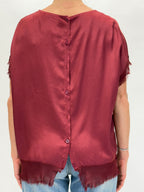 OFF-ON - Blusa over sfrangiata - Bordeaux