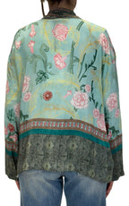 WU'SIde - Giacca stile kimono - Azzurro polvere