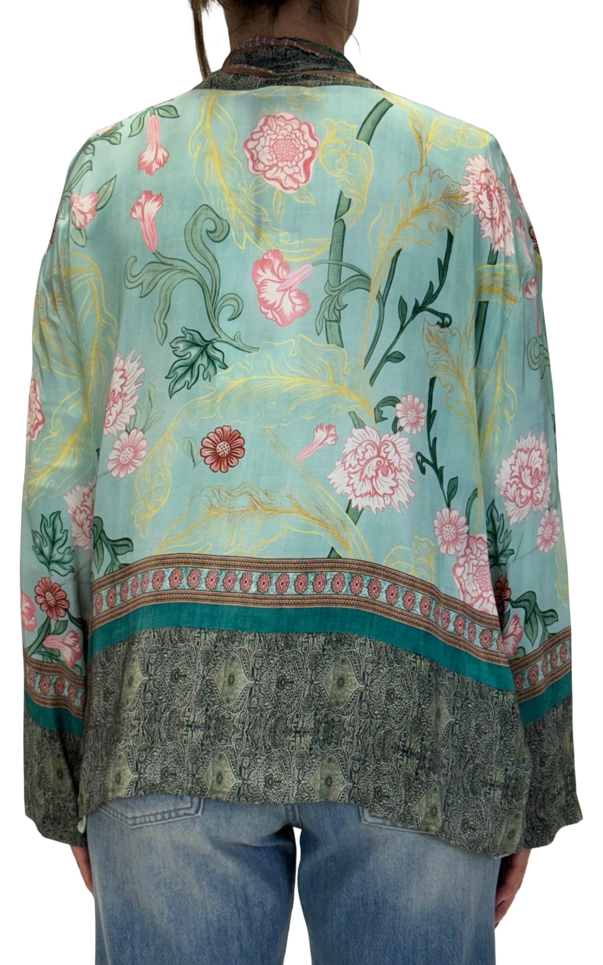 WU'SIde - Giacca stile kimono - Azzurro polvere