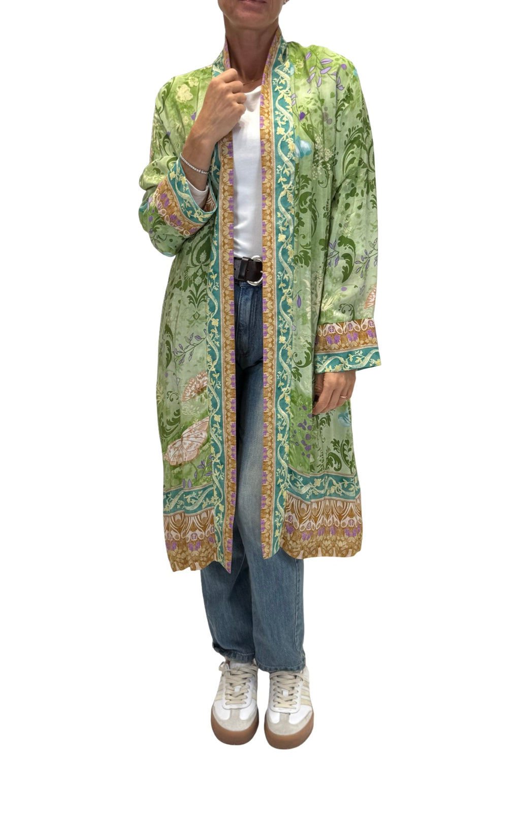 WU'SIDE - Kimono lungo - Verde mela