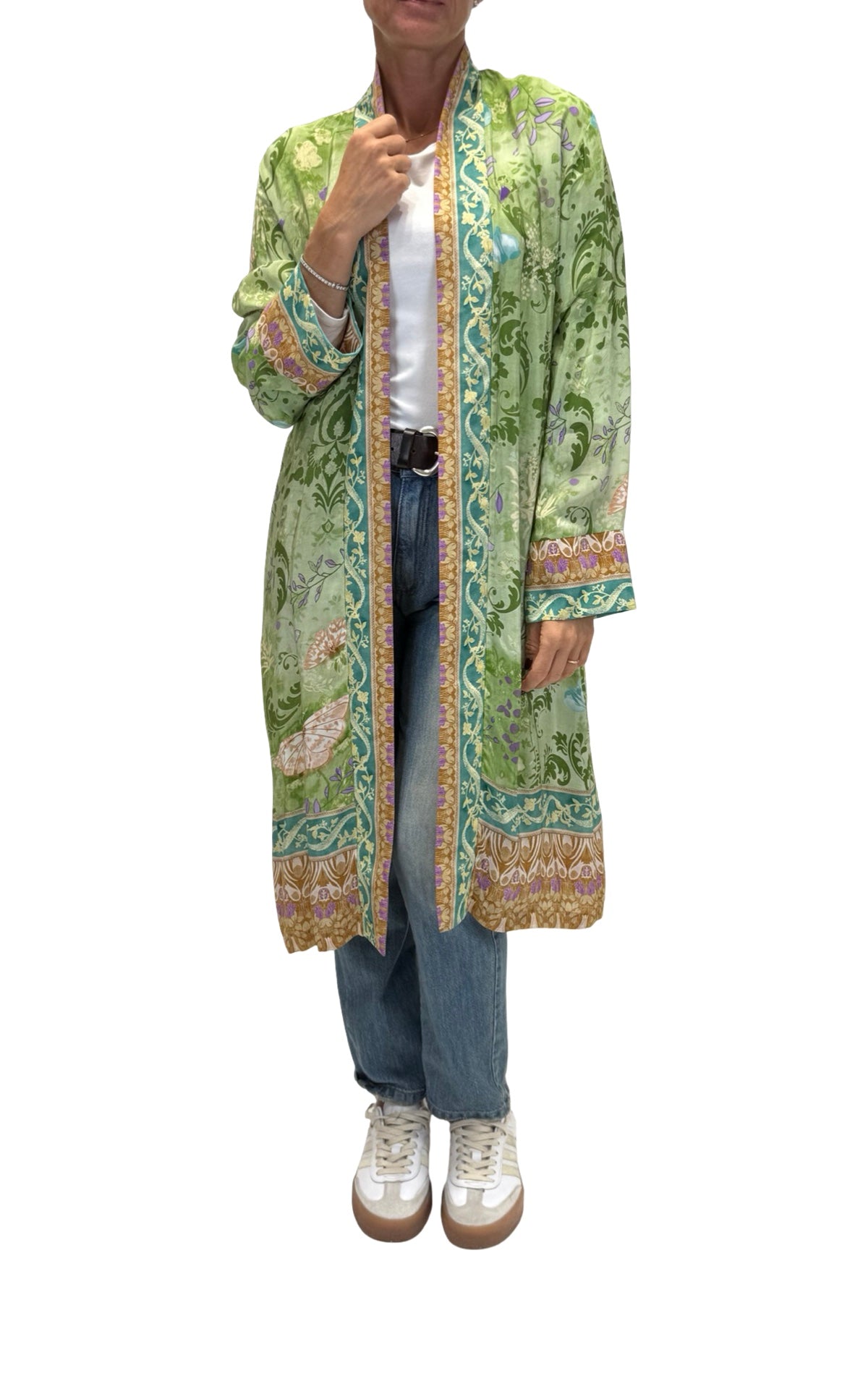WU'SIDE - Kimono lungo - Verde mela