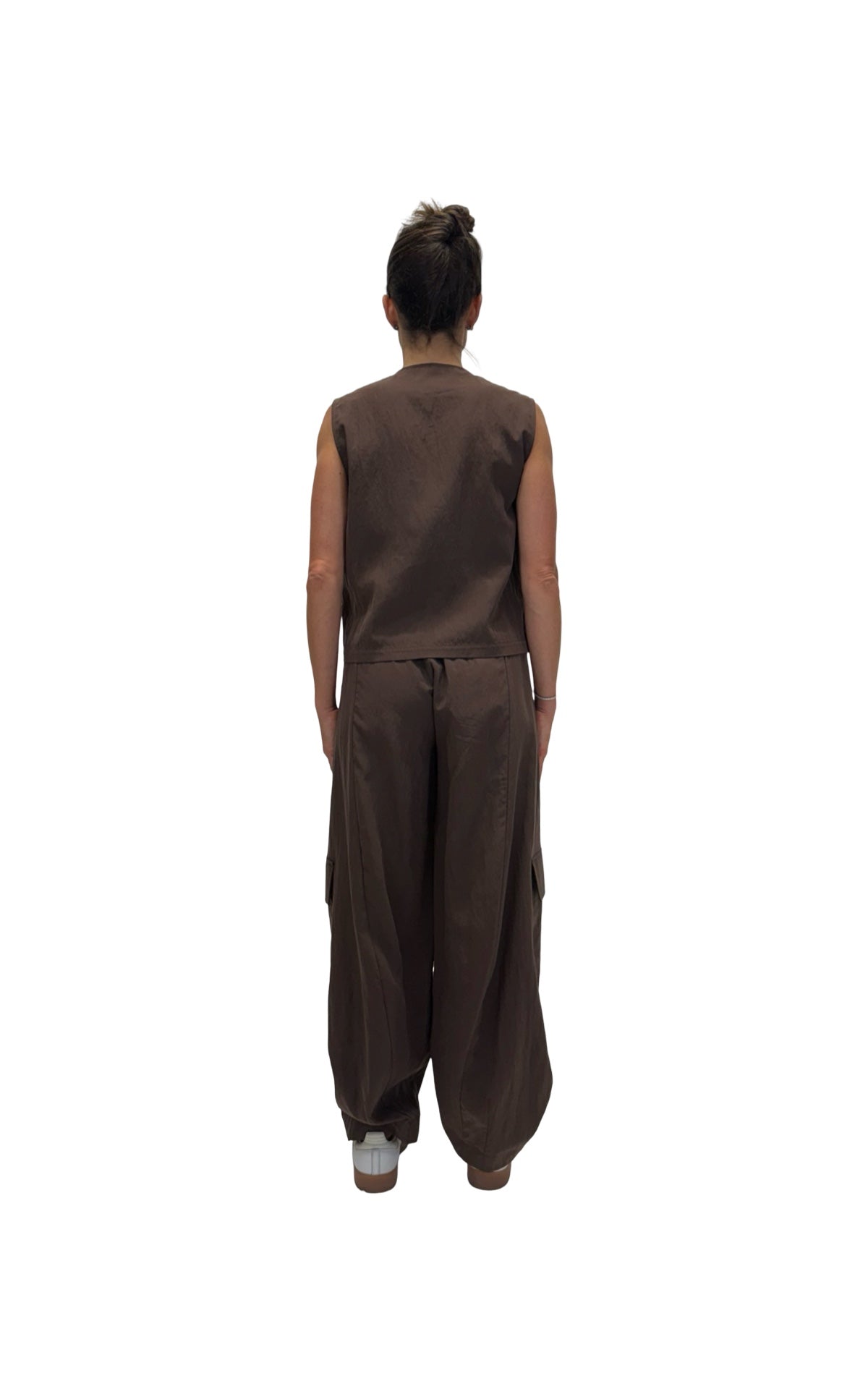 Susymix - Completo gilet chiusura laterale e pantalone - Moro