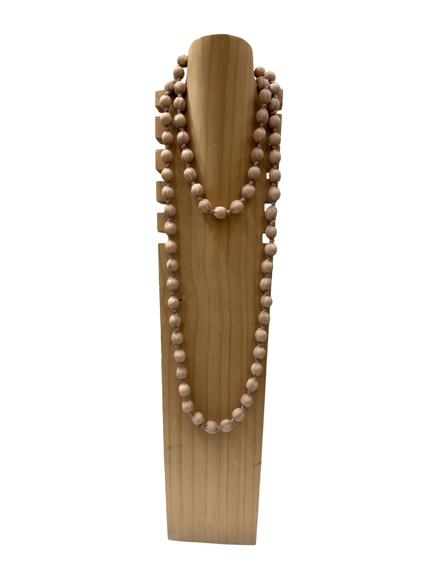 OFF-ON - Collana palline in raso - Beige