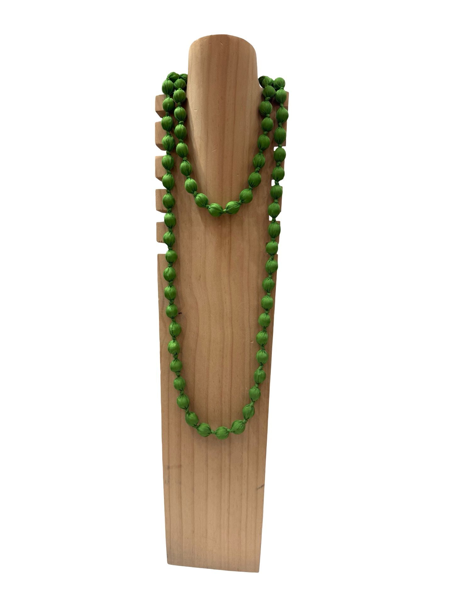 OFF-ON - Collana palline in raso - Verde pistacchio