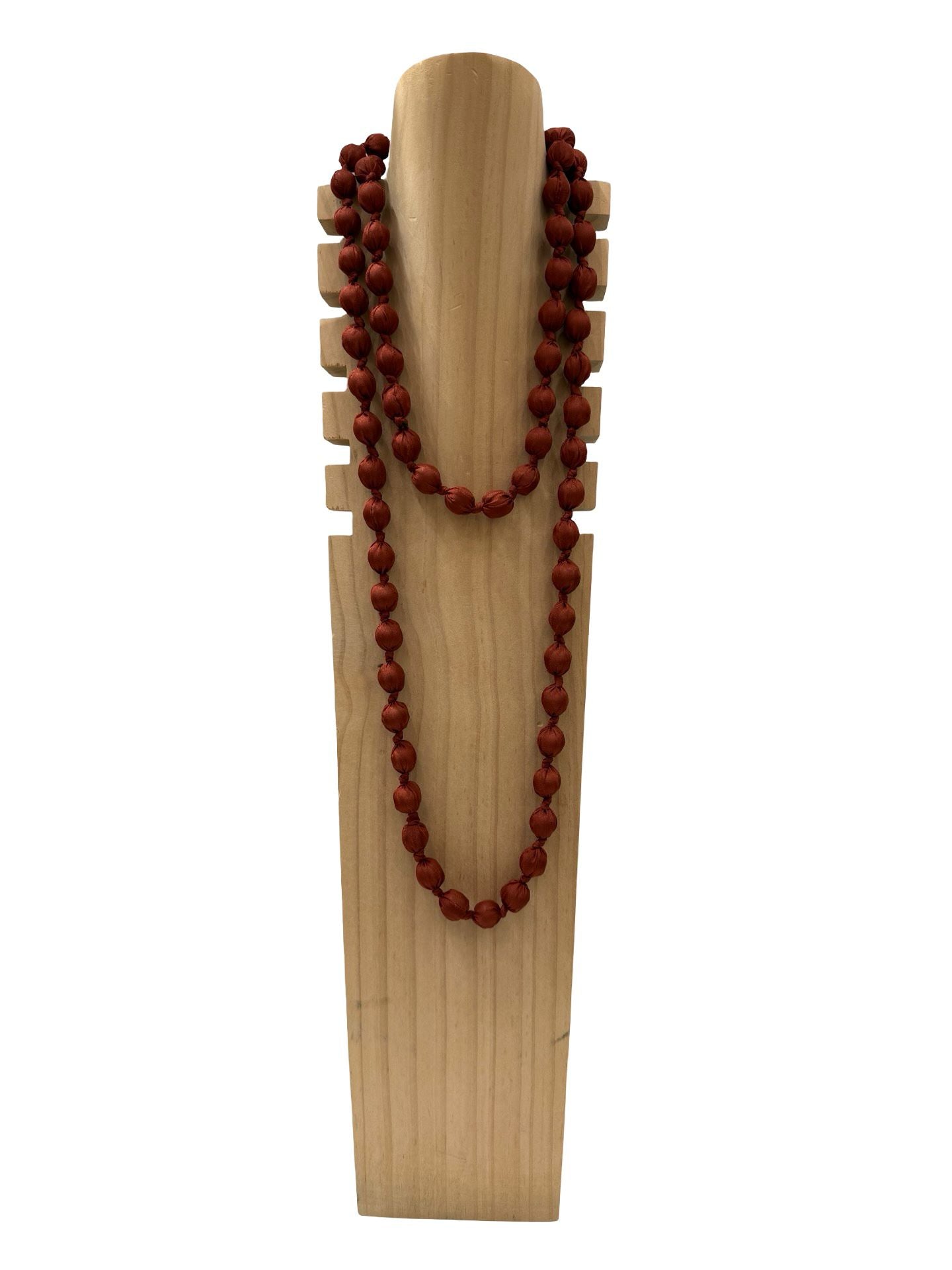 OFF-ON - Collana palline in raso - Bordeaux