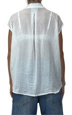 Off-on - Camicia smanicata mussola di cotone - Latte