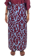 OFF-ON - Gonna pareo lunga - Vino/azzurro