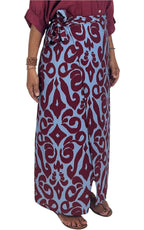 OFF-ON - Gonna pareo lunga - Vino/azzurro