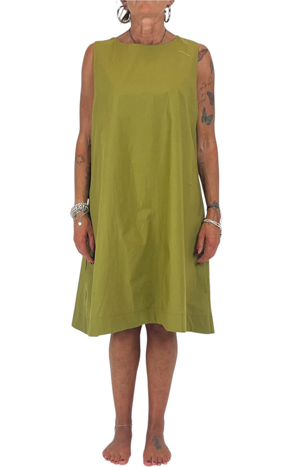 Off-on - Abito trapezio - Verde pistacchio