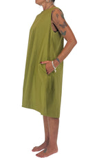 Off-on - Abito trapezio - Verde pistacchio