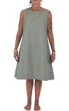 Off-on - Abito trapezio - Verde militare
