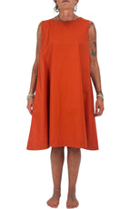 Off-on - Abito trapezio - Arancio