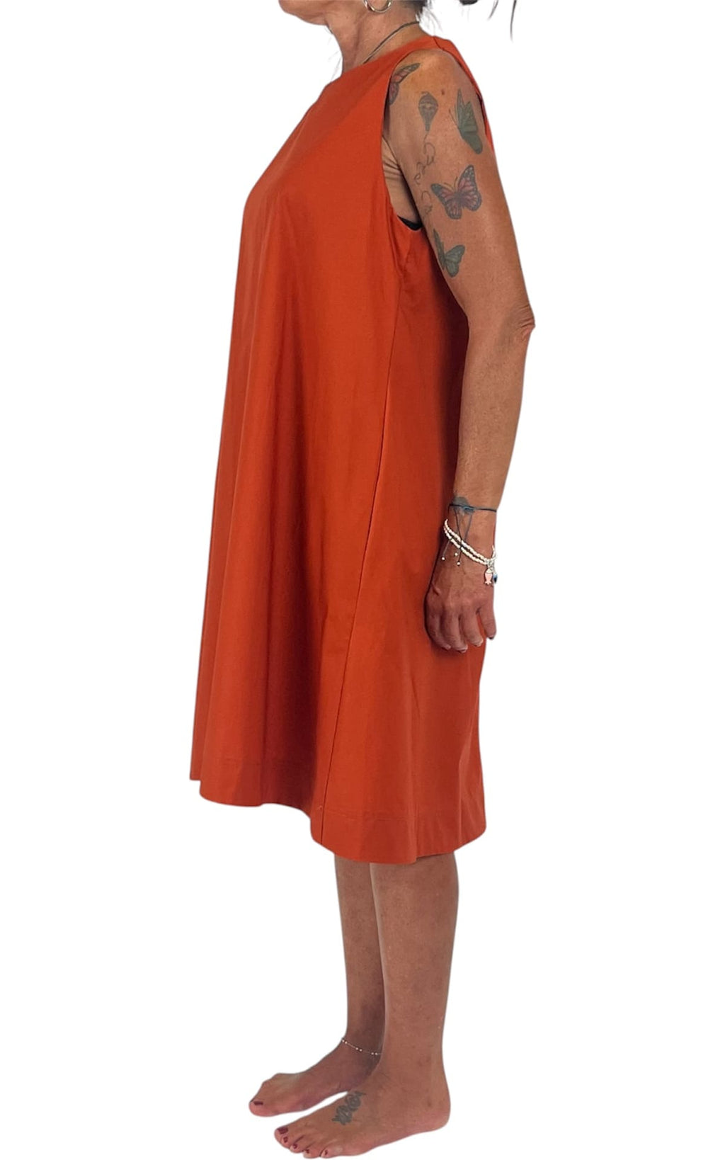 Off-on - Abito trapezio - Arancio