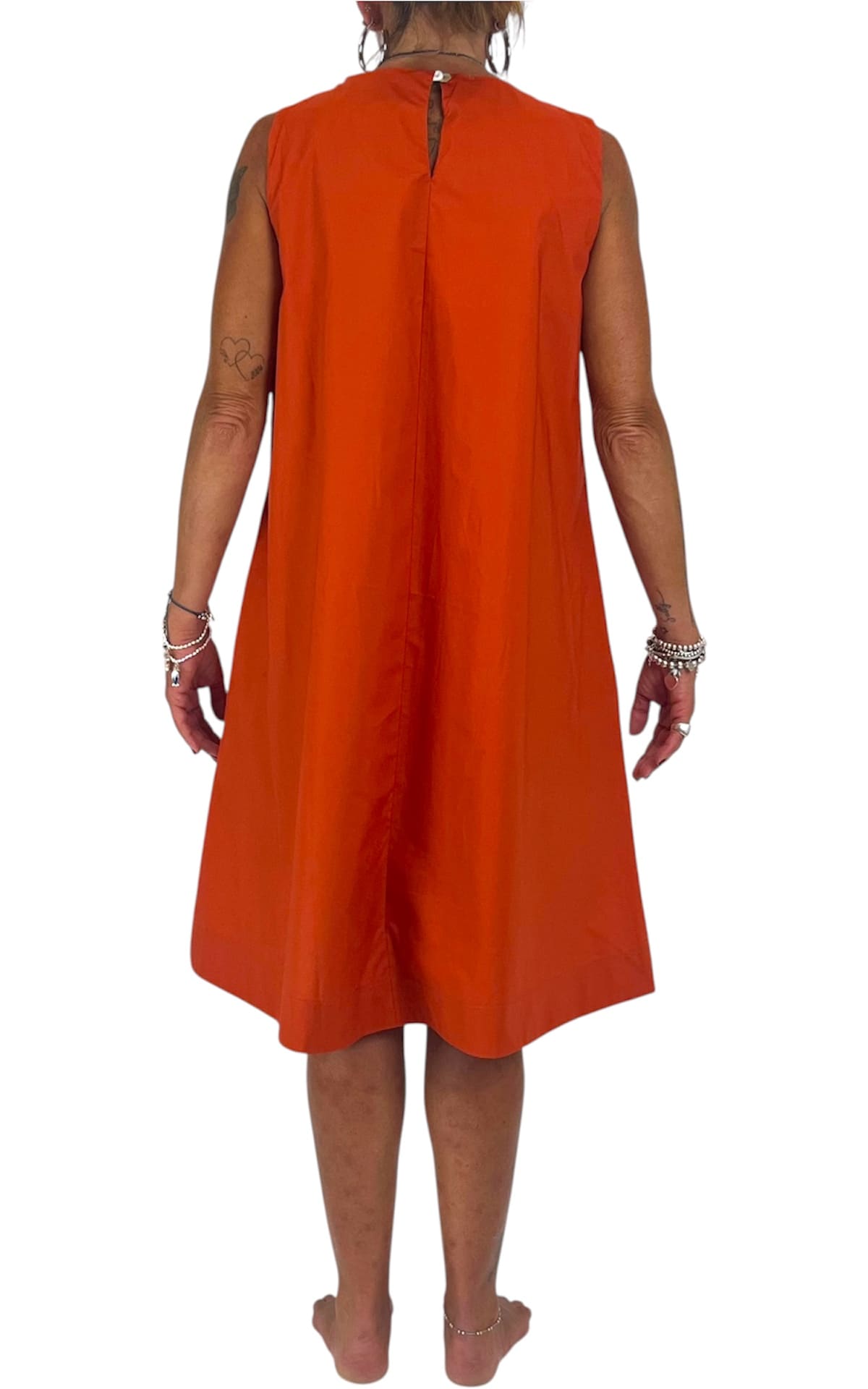 Off-on - Abito trapezio - Arancio