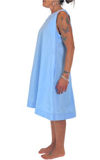 Off-on - Abito trapezio - Celeste