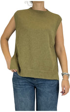 Initial - Gilet rasato con spacchi - Olio