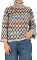 Flaminia G - Maglia intarsi multicolor - Beige