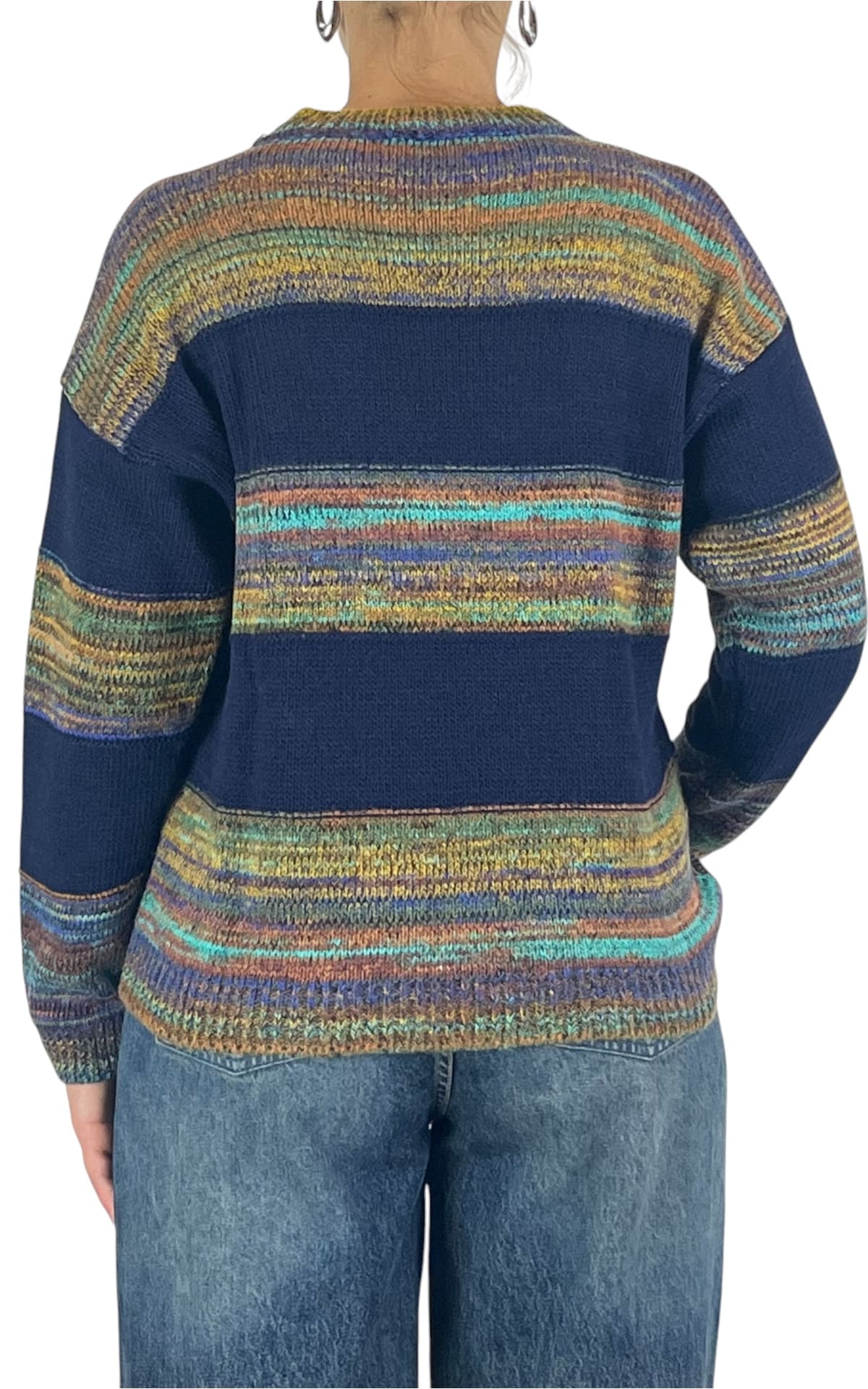 Off-On - Maglia multicor righe - Blu