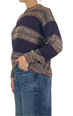 Off-On - Maglia multicor righe - Viola