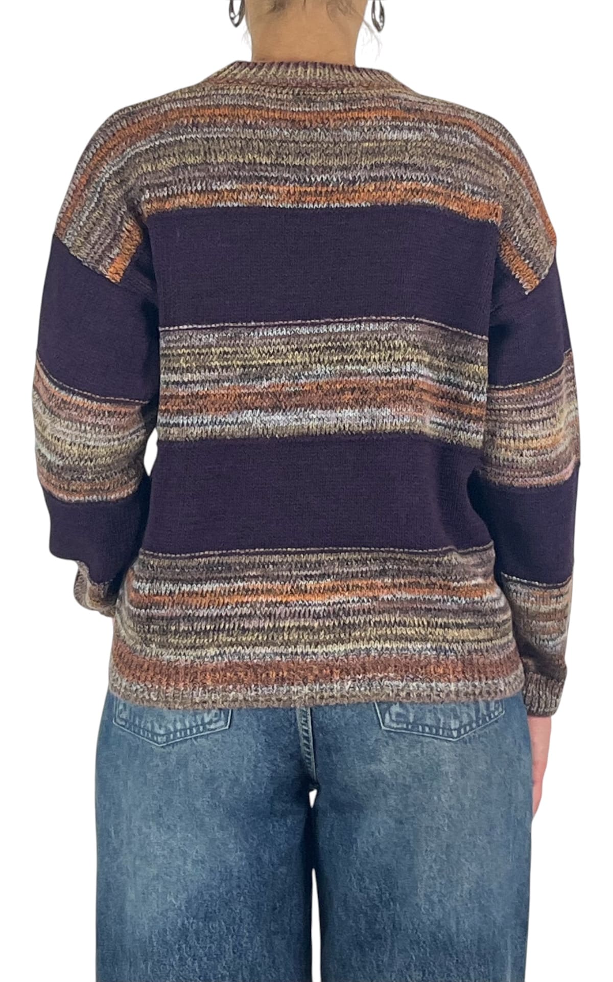 Off-On - Maglia multicor righe - Viola