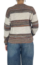Off-On - Maglia multicor righe - Avorio