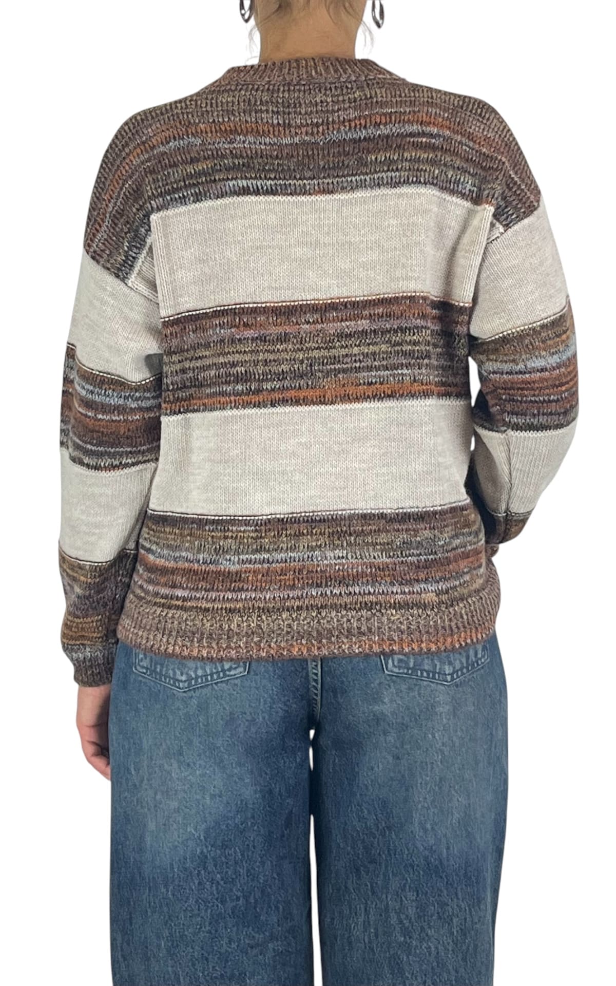 Off-On - Maglia multicor righe - Avorio