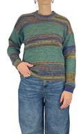 Off-On - Maglia multicor righe - Verde