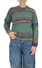 Off-On - Maglia multicor righe - Verde