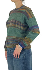 Off-On - Maglia multicor righe - Verde