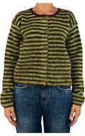 Compañía Fantástica - Cardigan in maglia pelosa - Verde / moro