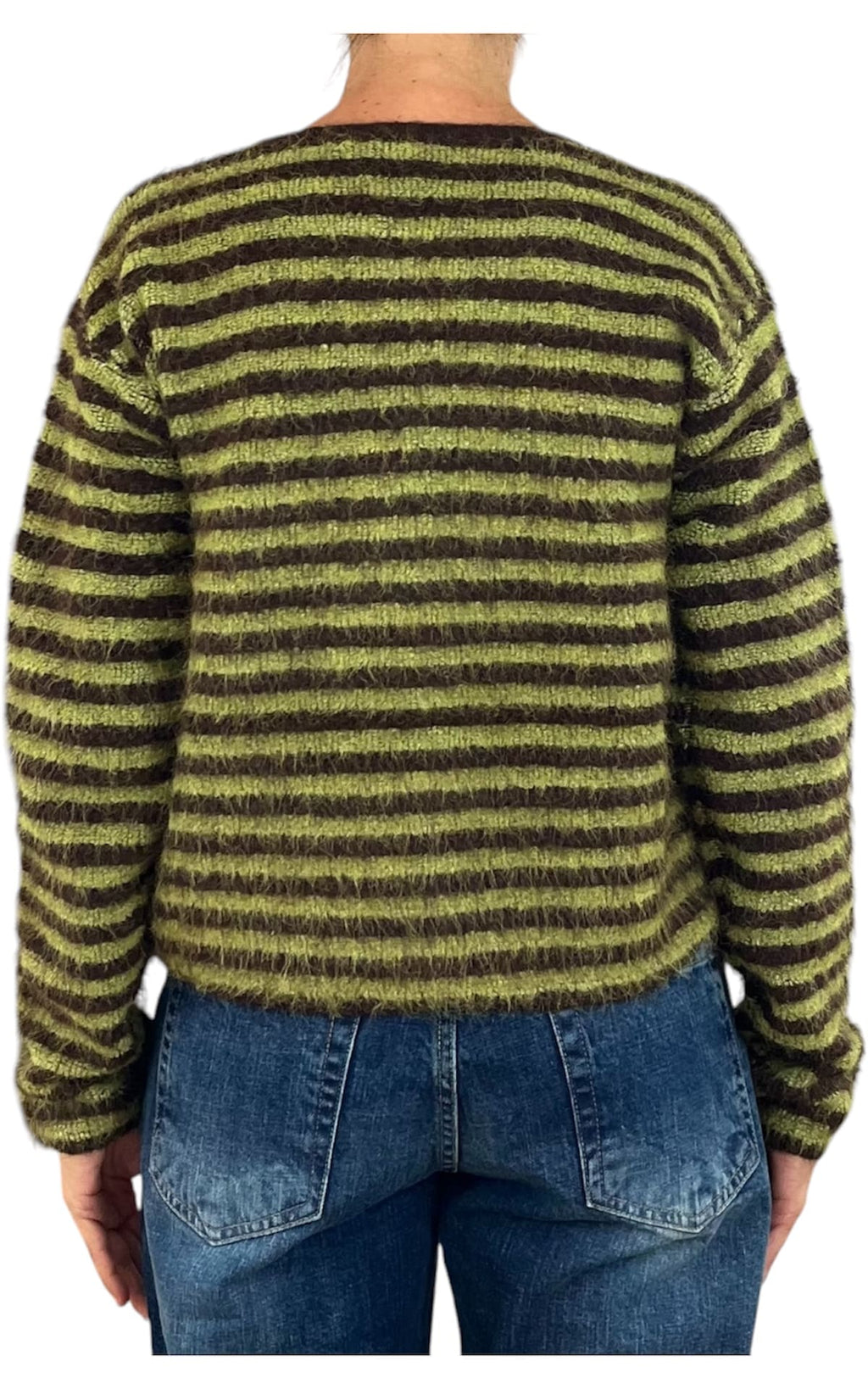 Compañía Fantástica - Cardigan in maglia pelosa - Verde / moro
