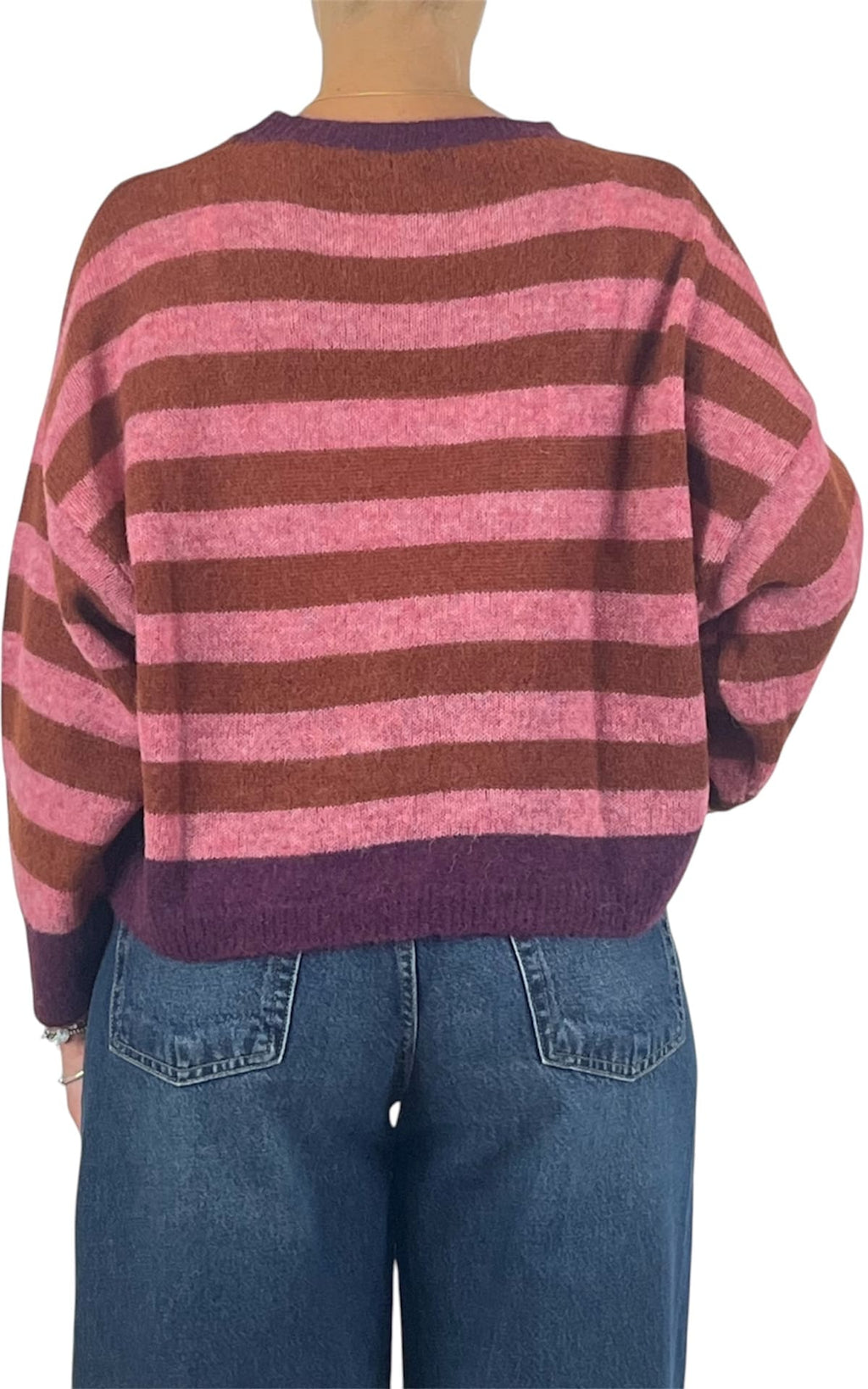 Off-on - Maglia alpaca kimono - Rosa / coccio / fico