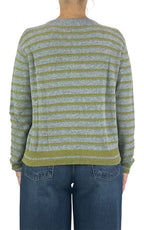 Off-on - Cardigan riga fina - Grigio / verde