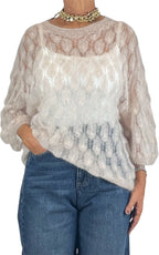Off-On - Maglia pavone - Avorio