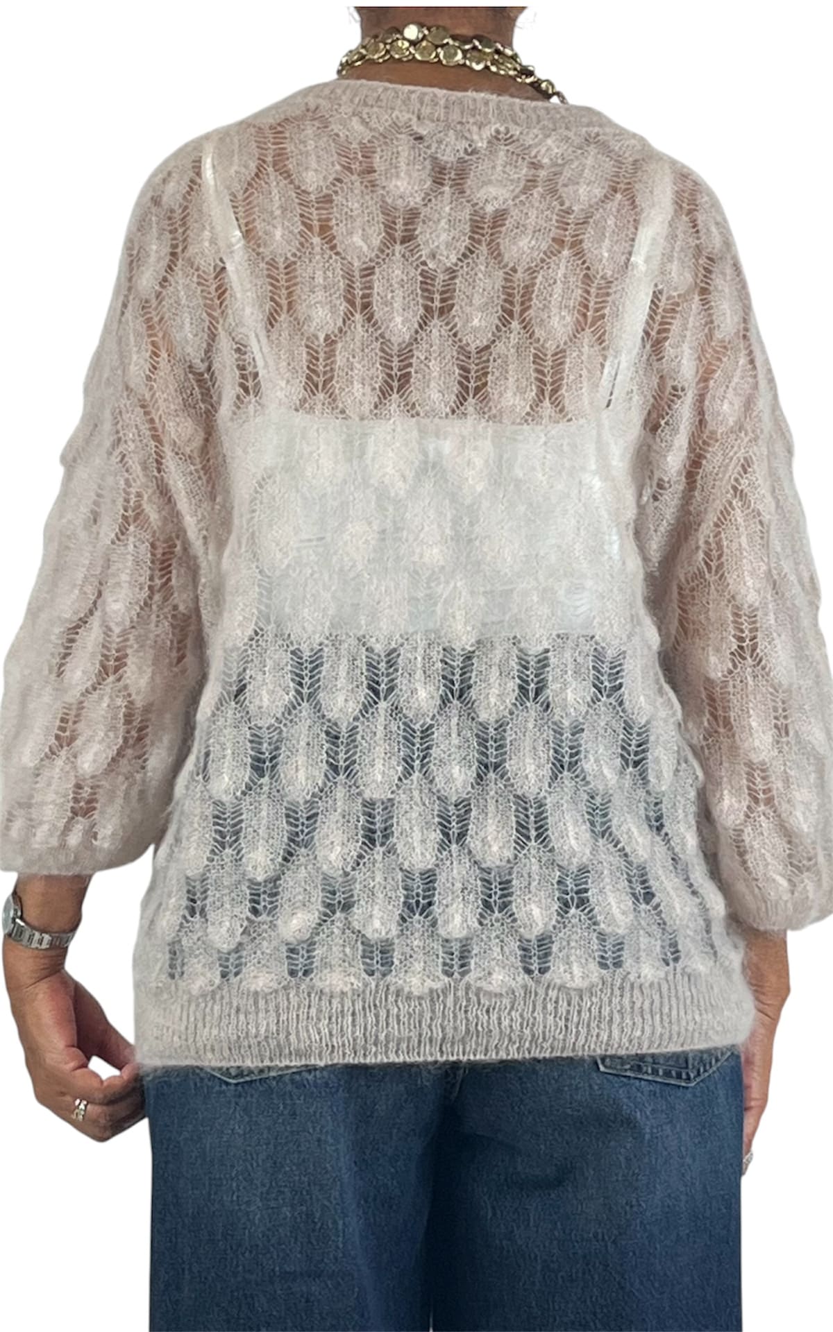 Off-On - Maglia pavone - Avorio
