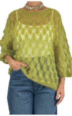 Off-On - Maglia pavone - Verde pistacchio