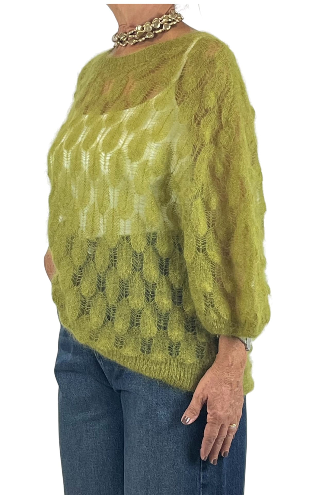 Off-On - Maglia pavone - Verde pistacchio