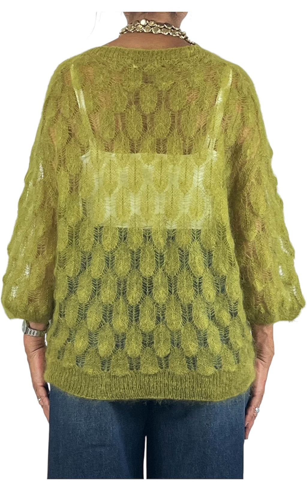 Off-On - Maglia pavone - Verde pistacchio