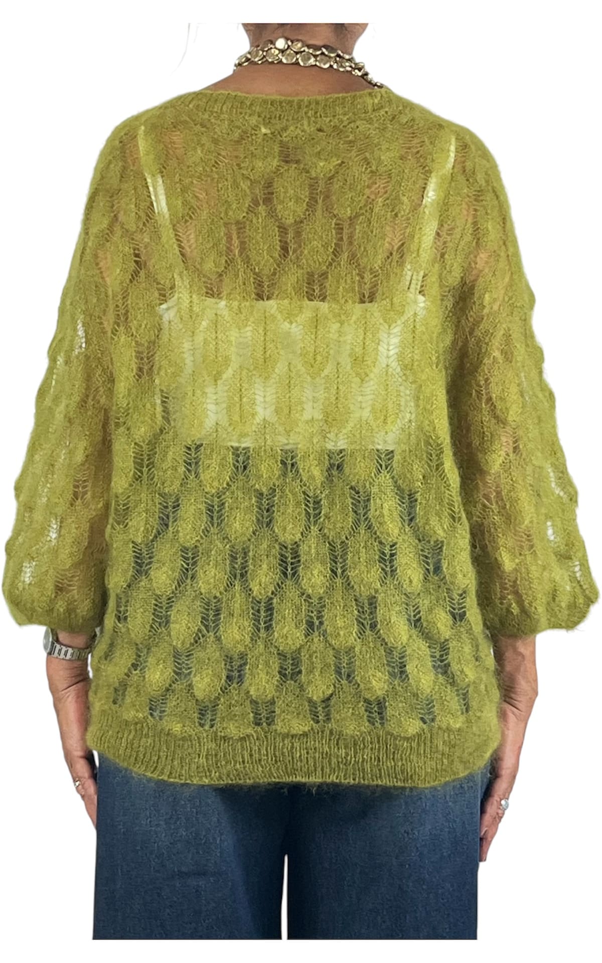 Off-On - Maglia pavone - Verde pistacchio