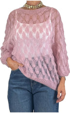 Off-On - Maglia pavone - Rosa antico