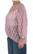 Off-On - Maglia pavone - Rosa antico
