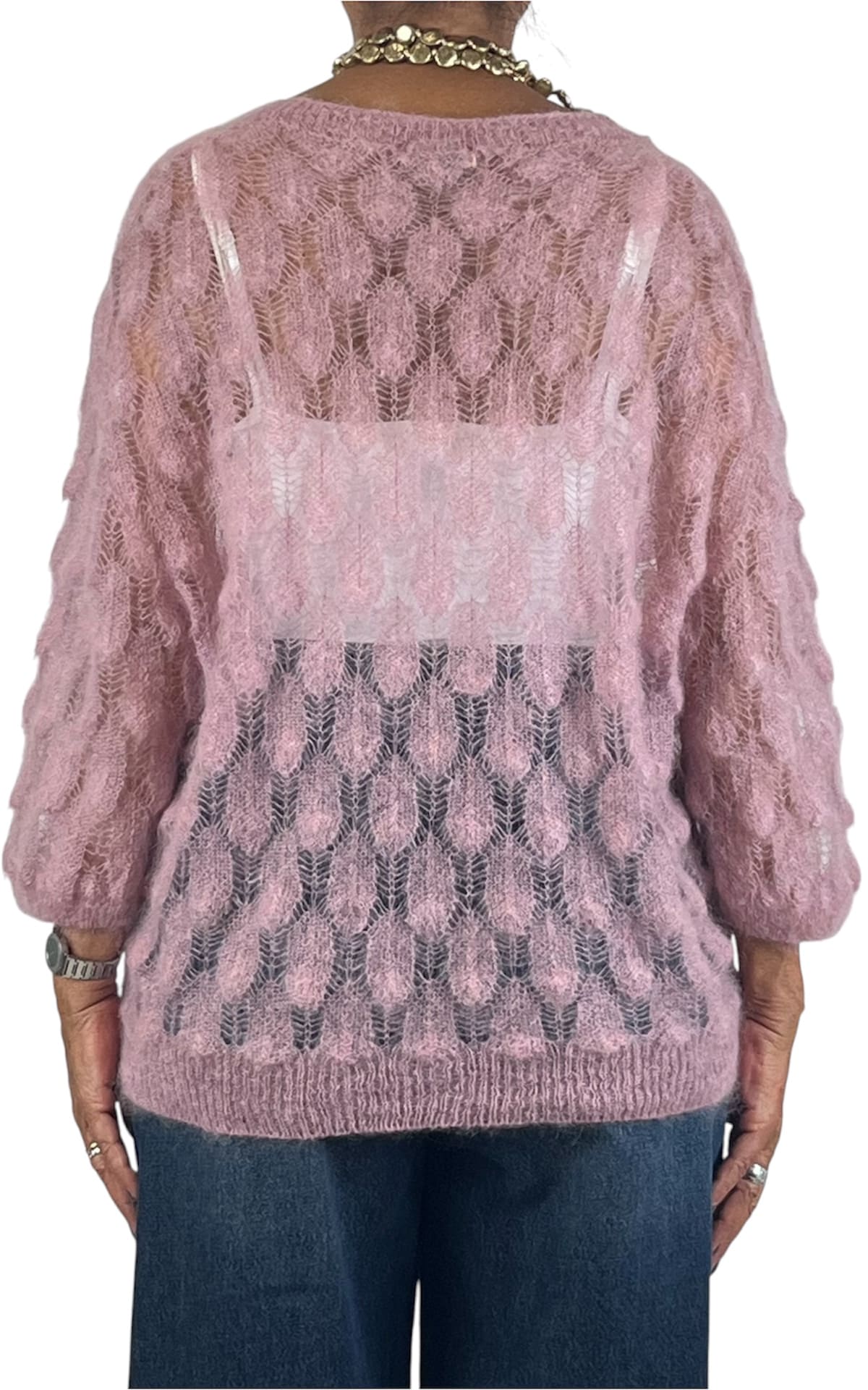 Off-On - Maglia pavone - Rosa antico