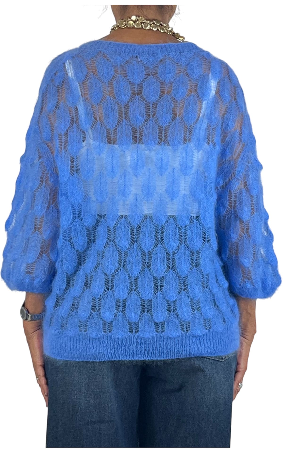 Off-On - Maglia pavone - Azzurro