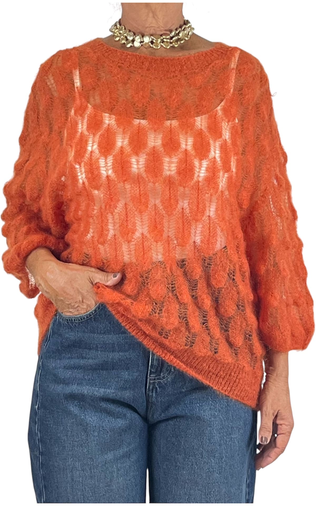 Off-On - Maglia pavone - Arancione