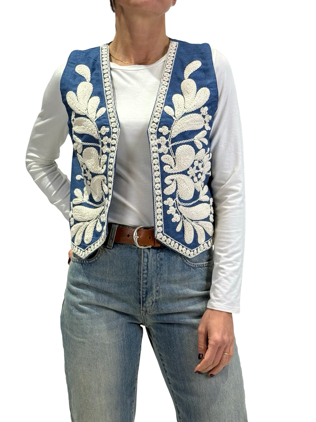 Susymix - Gilet con ricami - Denim