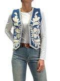 Susymix - Gilet con ricami - Denim