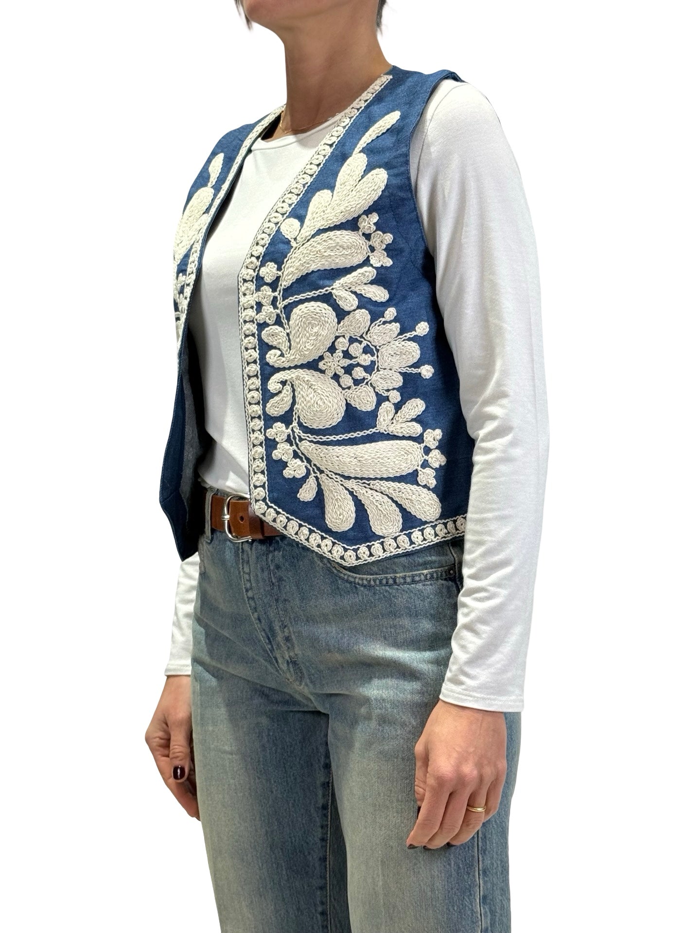 Susymix - Gilet con ricami - Denim
