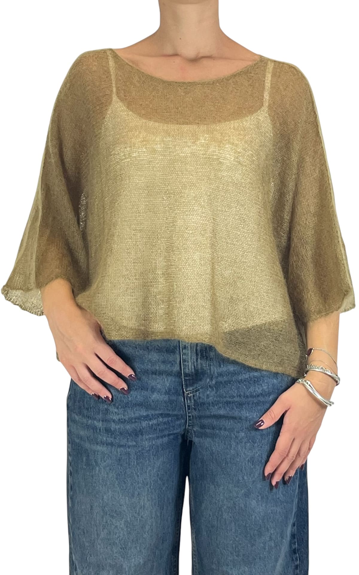 Initial - Maglia mohair over - Olio